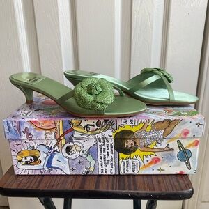 Jeffrey Campbell Gloriosa-J floral slide heels size 6